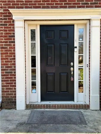 a view of a door of the house