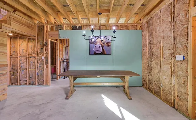 a view of room with shelves