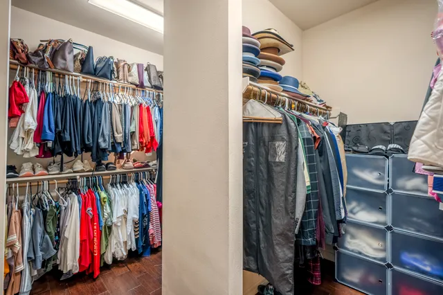 a view of a walk in closet