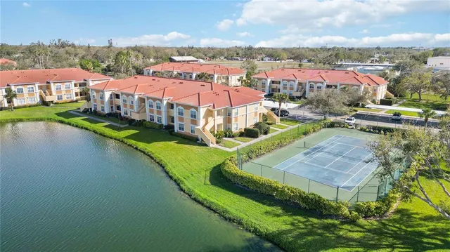 a view of a garden with a slide