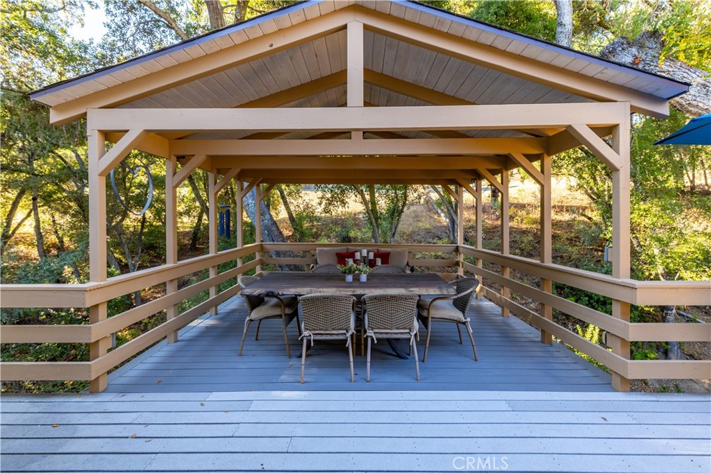 1545 Willow Creek Road Paso Robles, CA 93446 - Photo 34 of 52 Covered back deck creates an ideal outdoor entertaining space overlooking Sheep Camp Creek below.