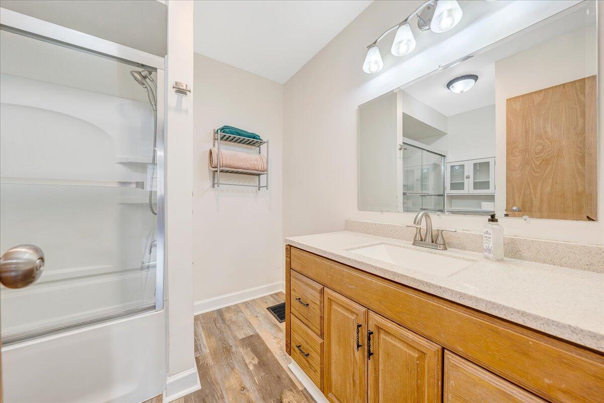 5398 Goodview Road Goodview, VA 24095 - Photo 17 of 59 a bathroom with a sink a vanity and a mirror
