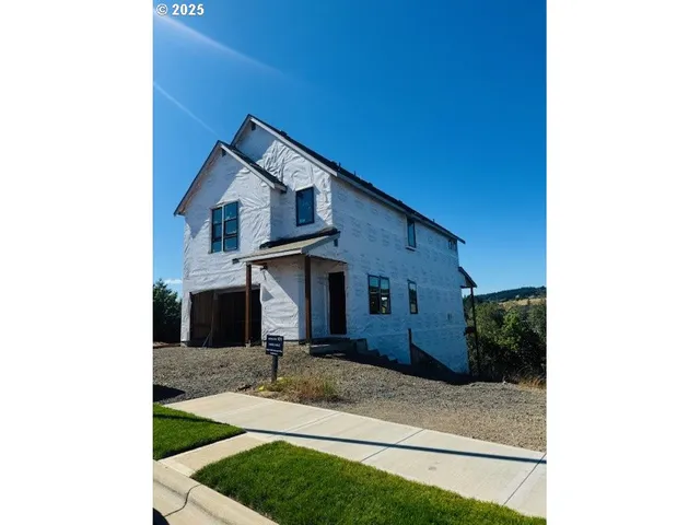 a front view of a house with yard