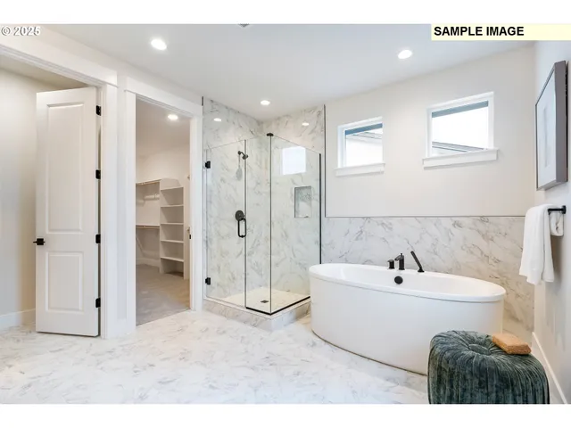 a view of a hallway with windows