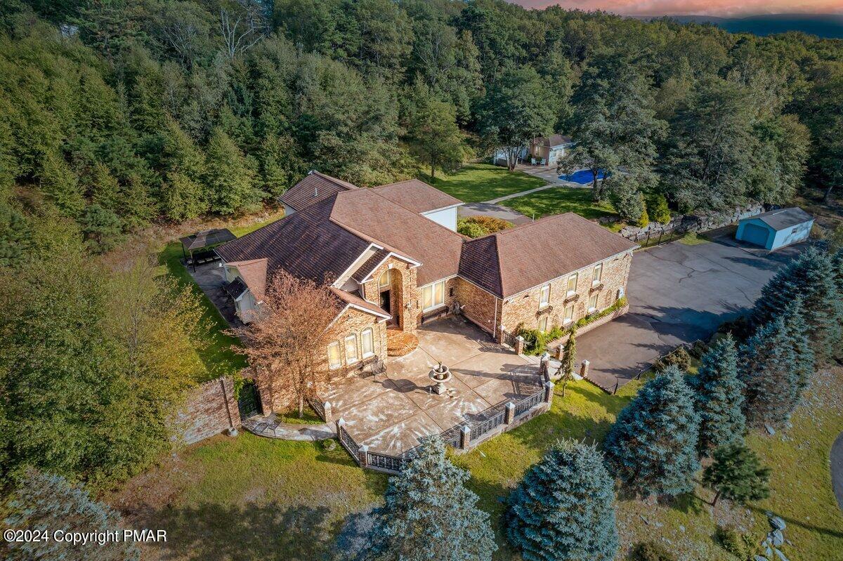 2175 Longview Drive Bushkill, PA 18324 - Photo 45 of 50 an aerial view of a house with garden space and street view