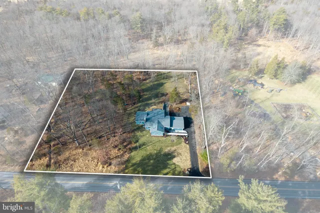 a view of a house with backyard and a tree