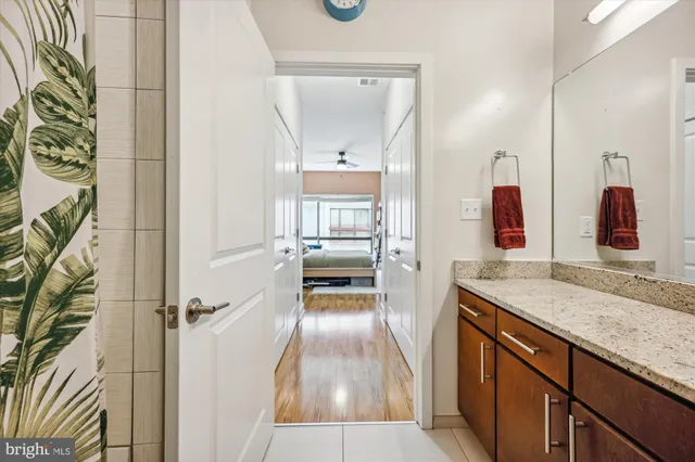 a view of a building with a street