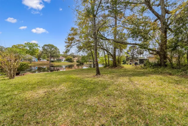 a view of yard with green space