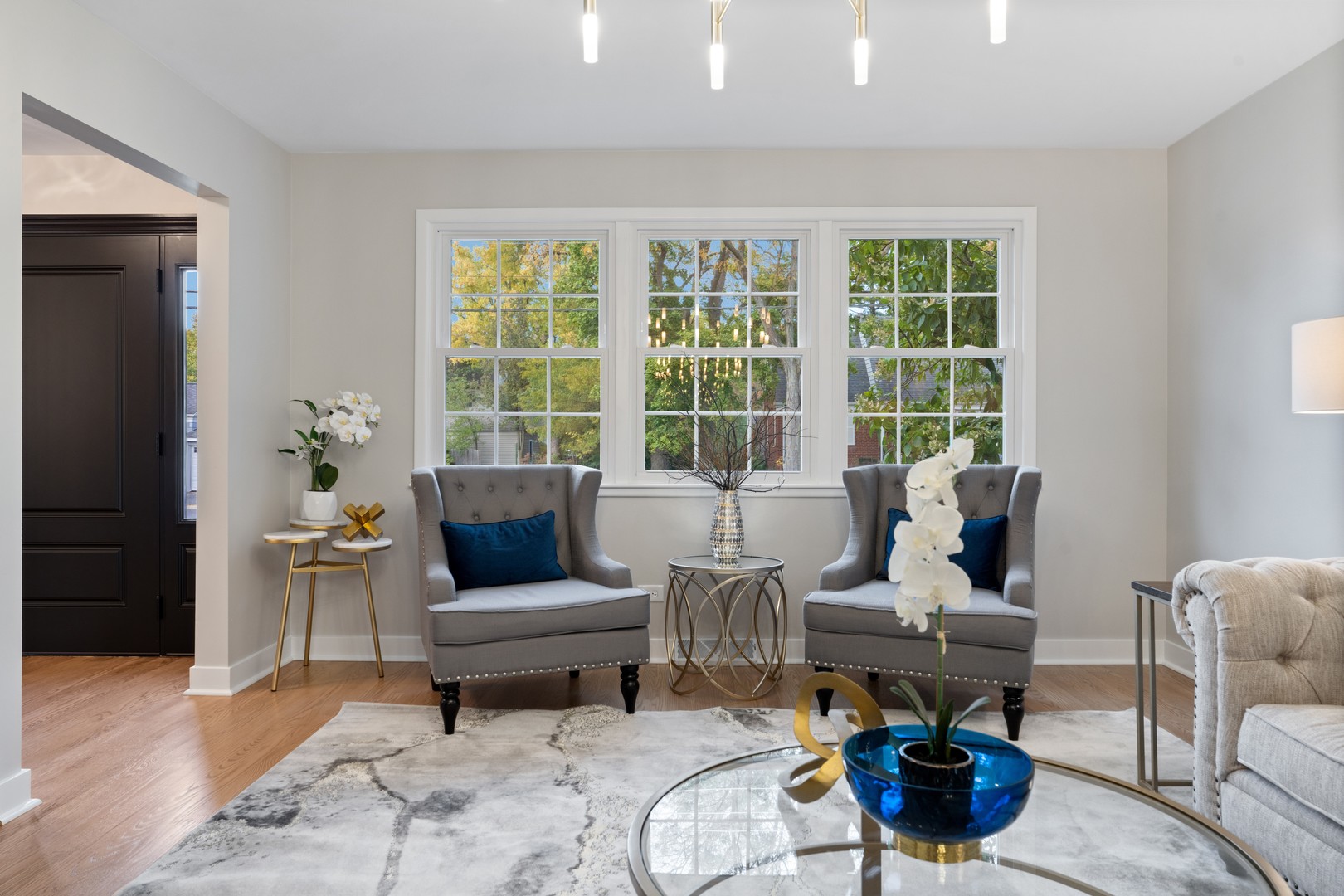 215 45th Street Western Springs, IL 60558 - Photo 9 of 46 a living room with furniture and a potted plant