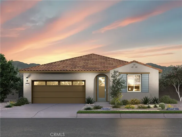 front view of a house with a bench