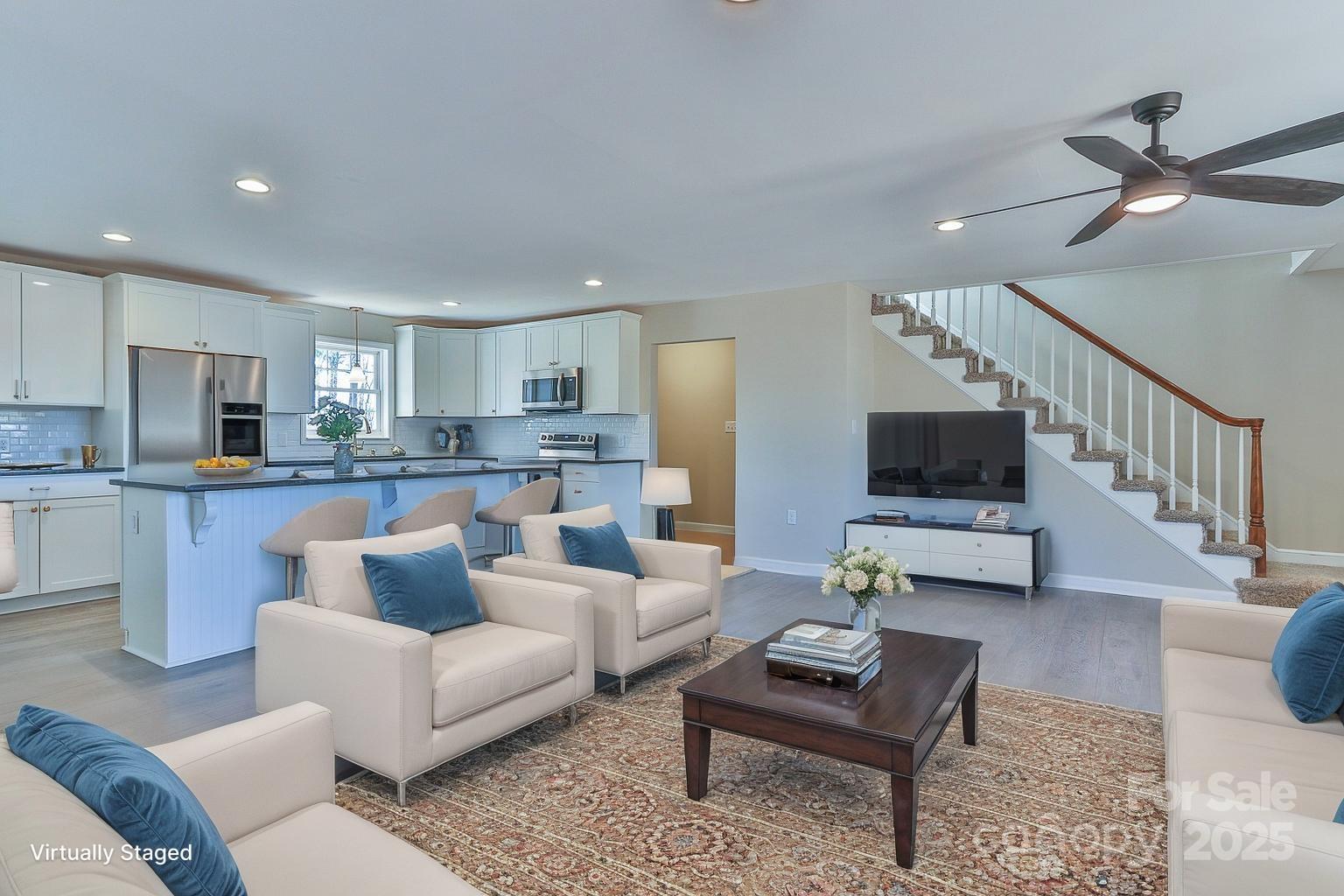3424 Walker Circle Lenoir, NC 28645 - Photo 15 of 38 a living room with furniture and a view of kitchen