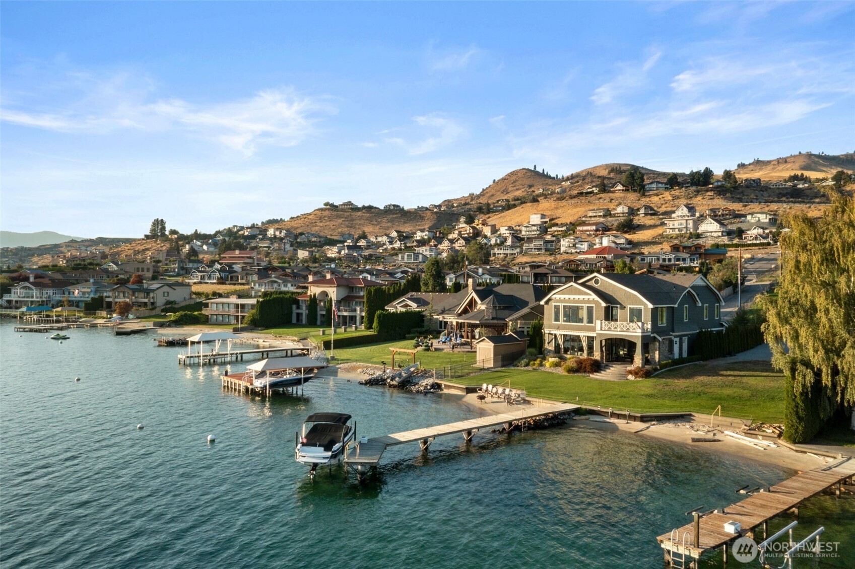 58 Key Bay Lane Chelan, WA 98816 - Photo 23 of 40 a view of a lake with houses