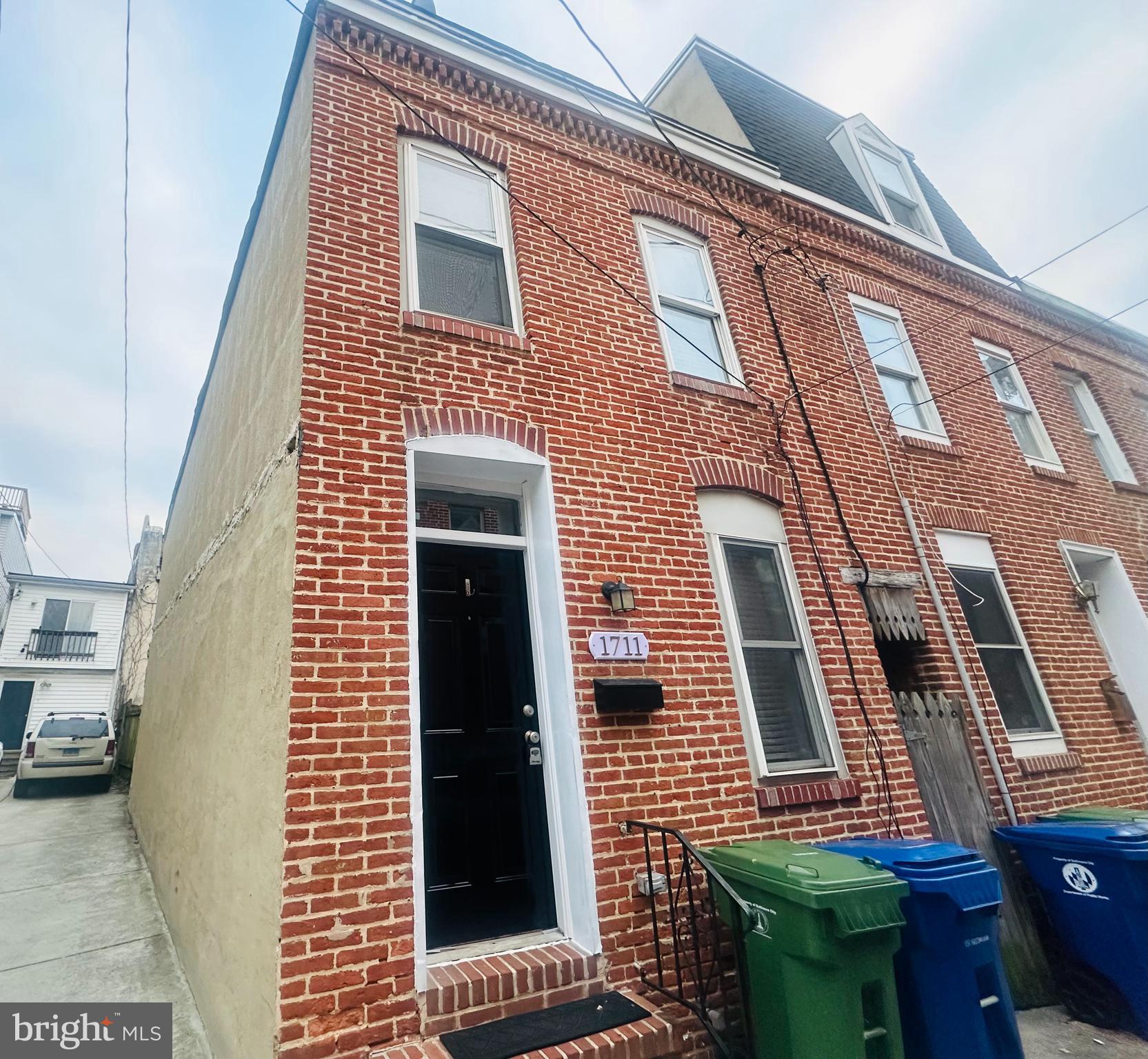 a front view of a building