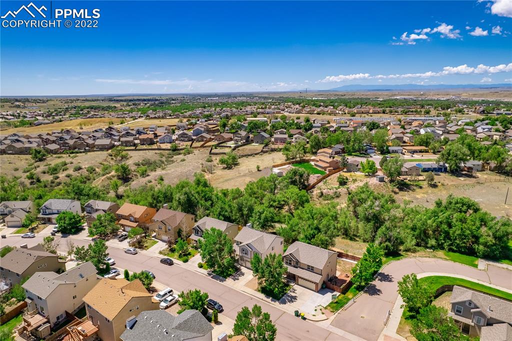 803 Ridgebury Place Fountain, CO 80817 - Photo 37 of 45 an aerial view of residential houses with outdoor space