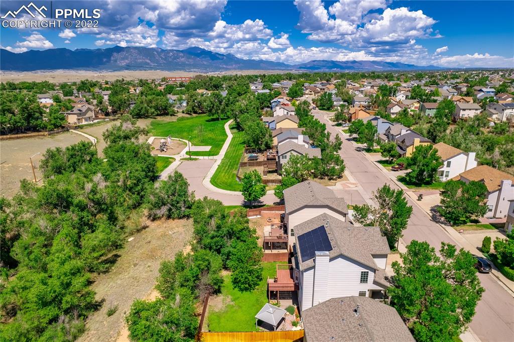 803 Ridgebury Place Fountain, CO 80817 - Photo 39 of 45 an aerial view of residential houses with outdoor space and street view