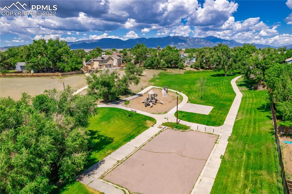 803 Ridgebury Place Fountain, CO 80817 - Photo 44 of 45 a view of a backyard with sitting area