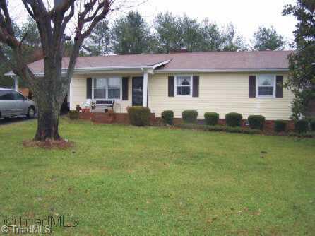 Exterior Front. Nice 3 bedroom 1 and 1/2 bath home on double lot.