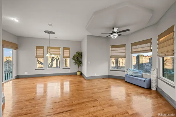 a view of a hallway with closet area