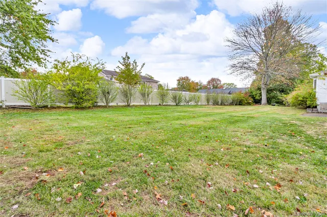 a view of a garden with a fountain