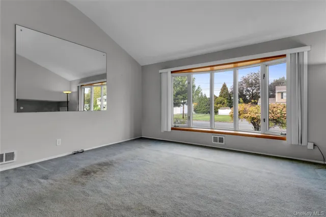 an empty room with a window