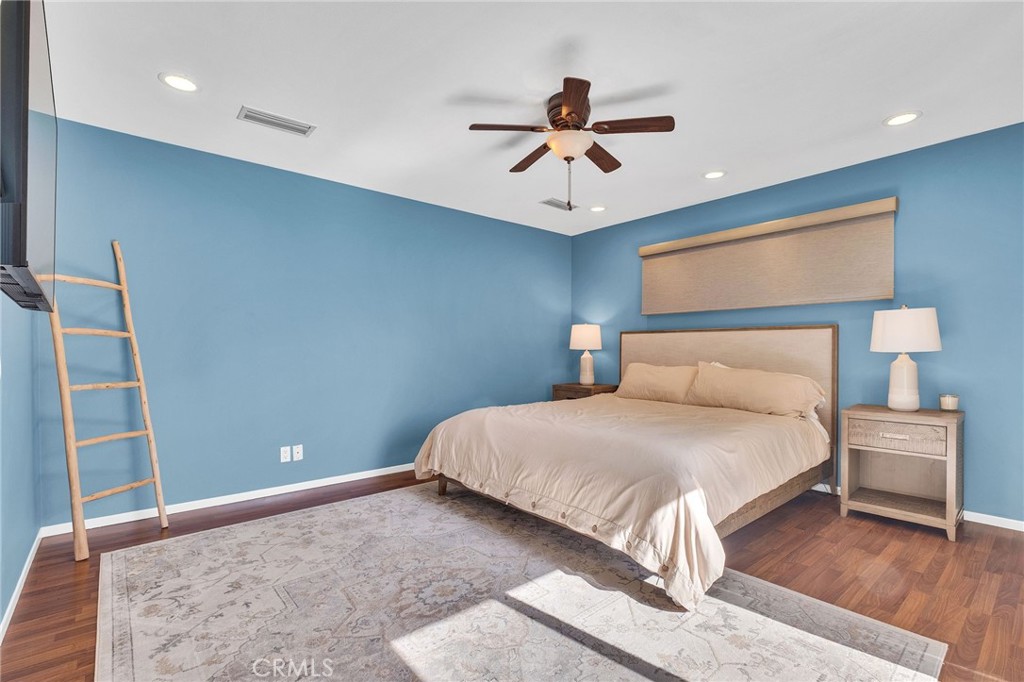 4838 Fidler Avenue Long Beach, CA 90808 - Photo 26 of 56 Primary Bedroom, Recessing Lighting, Ceiling Fan and Automatic Window Shade.