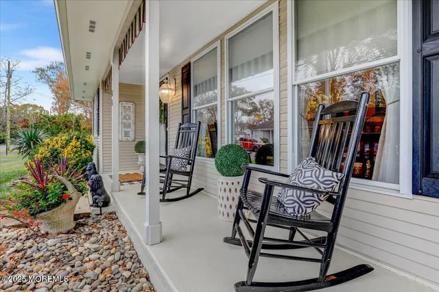 a view of an outdoor seating area