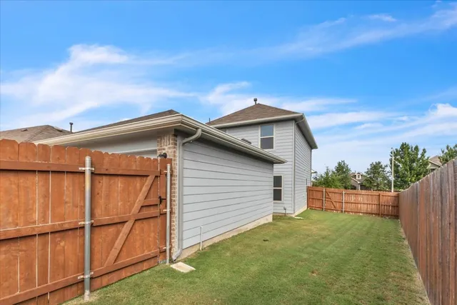 a backyard of a house