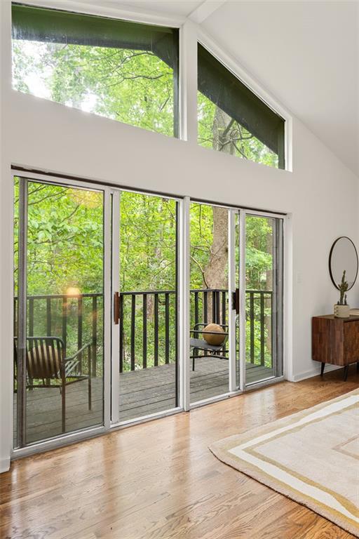 922 Barton Woods Road Northeast Atlanta, GA 30307 - Photo 73 of 96 a view of a floor to ceiling window with backyard view