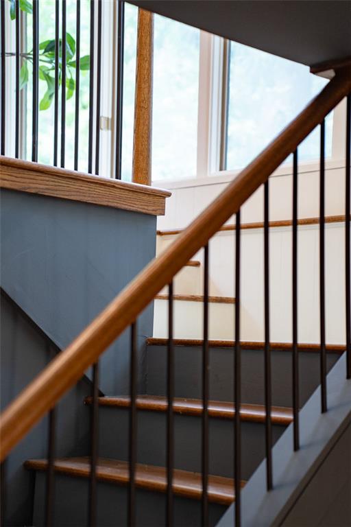 922 Barton Woods Road Northeast Atlanta, GA 30307 - Photo 74 of 96 a view of staircase with railing and a window