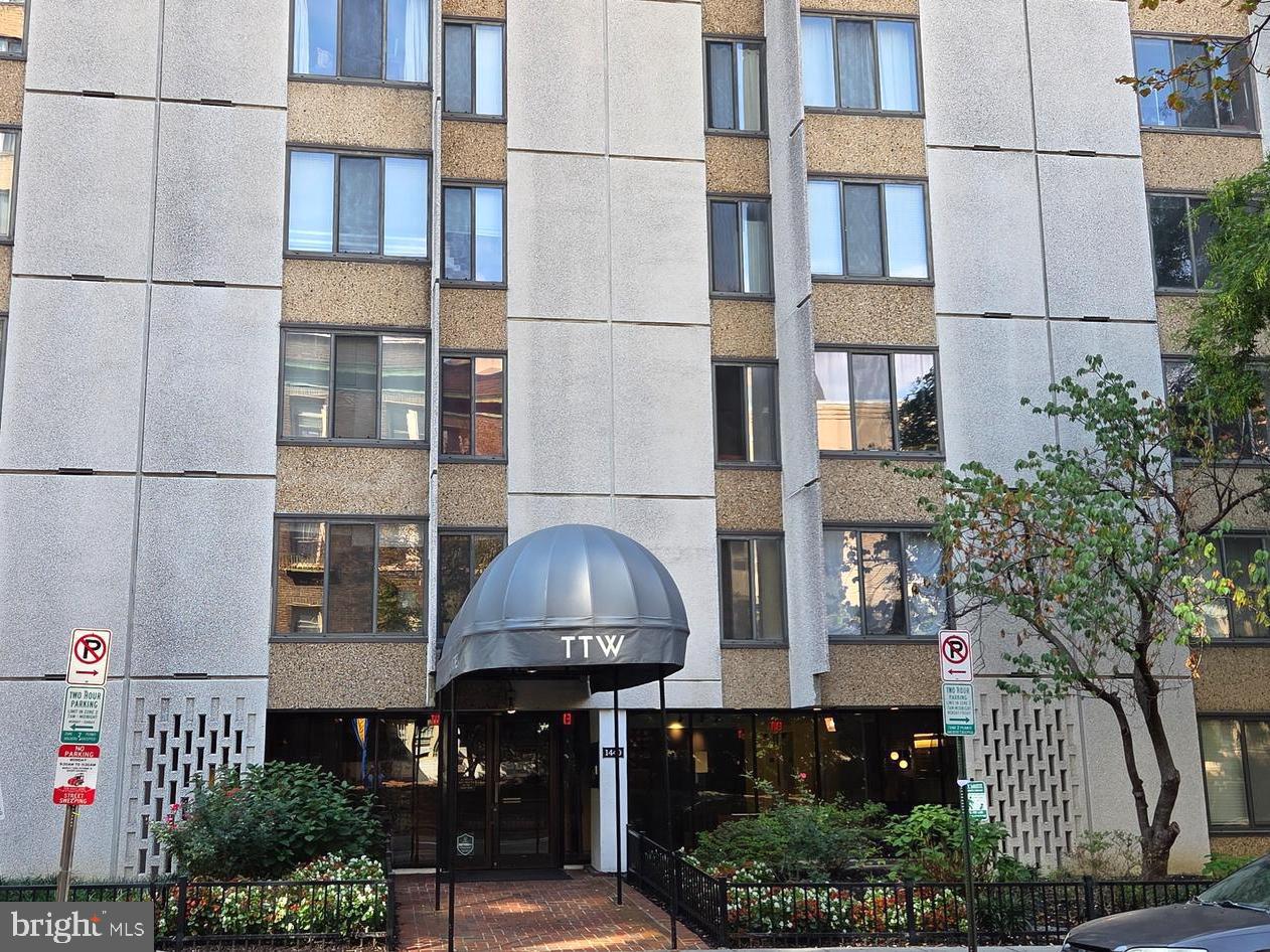 a front view of a multi story residential apartment building