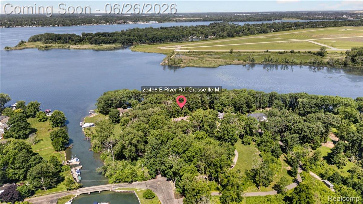 29498 East River Road Grosse Ile, MI 48138 - Photo 54 of 66 Aerial View of 29489 E River Road, Grosse Ile ~ A Certified Wildlife Habitat and Gibraltar Bay