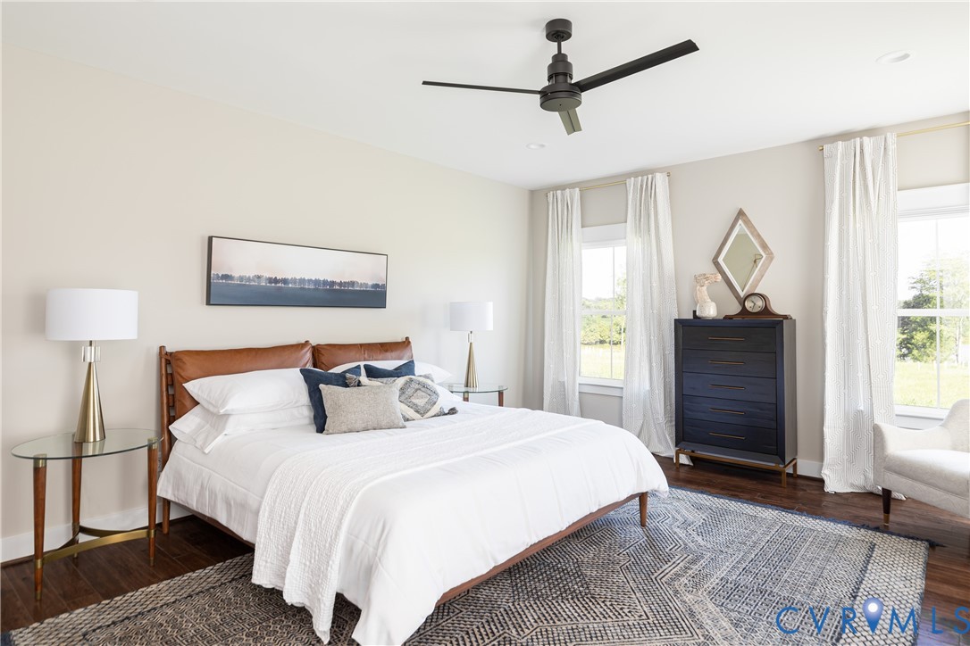 16852 Sheppards Fold Way Beaverdam, VA 23015 - Photo 14 of 30 a bedroom with a bed and a chandelier