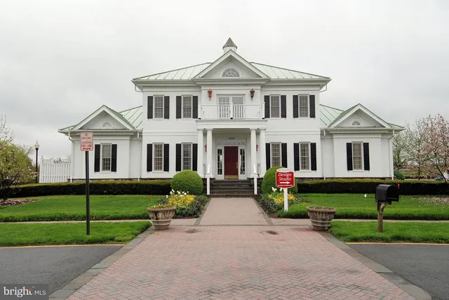 a view of a lake with a big yard