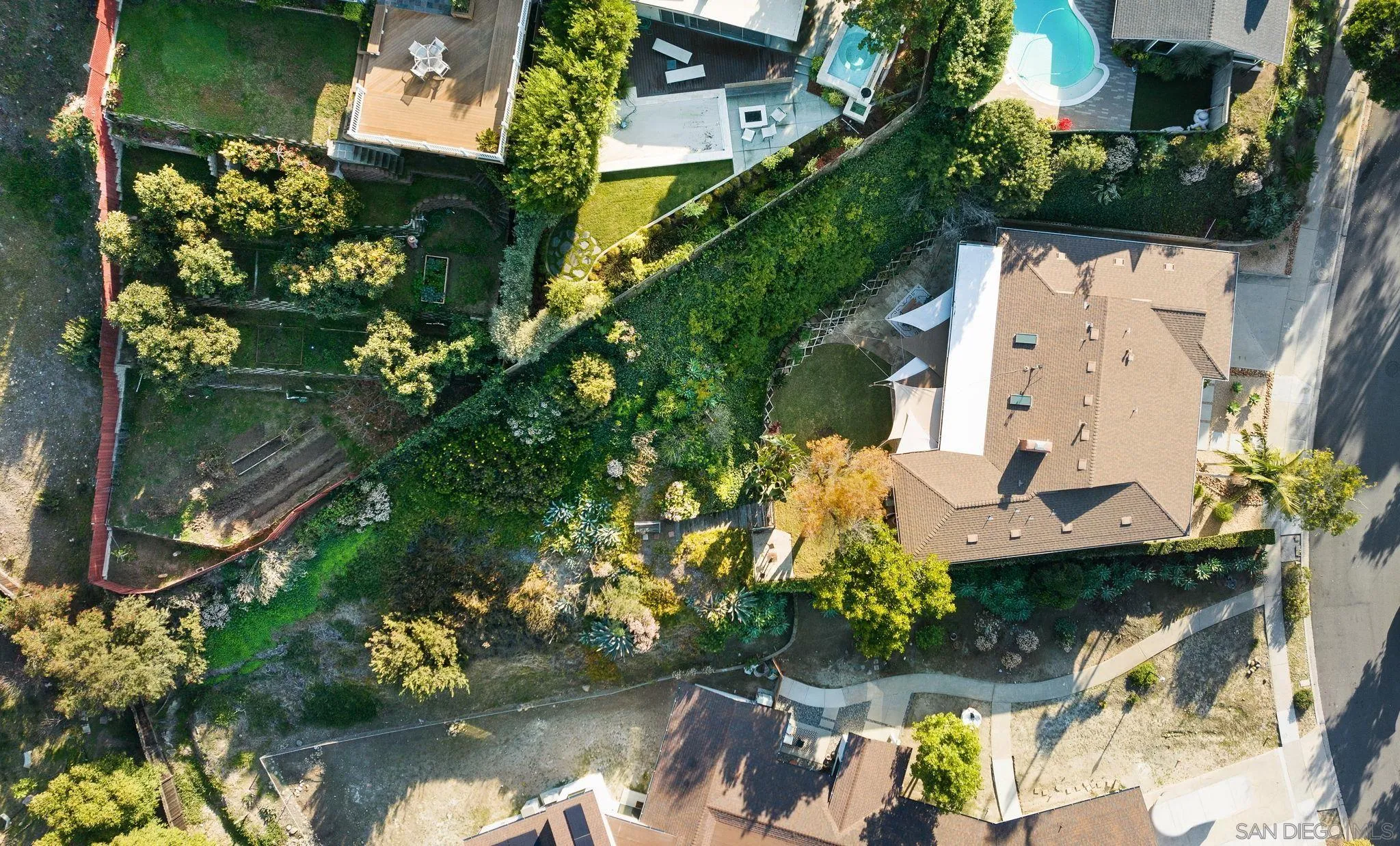 5111 Dorman Drive San Diego, CA 92115 - Photo 58 of 59 an aerial view of a house with a yard basket ball court and outdoor seating