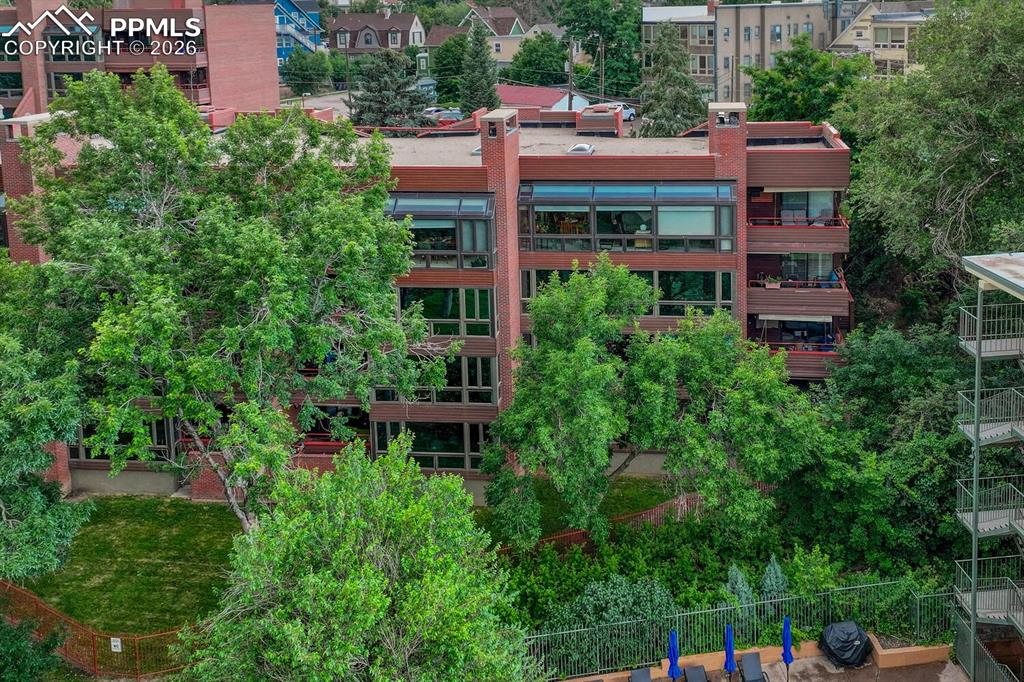 75 East Boulder Street Colorado Springs, CO 80903 - Photo 44 of 50 a view of multiple houses with a yard
