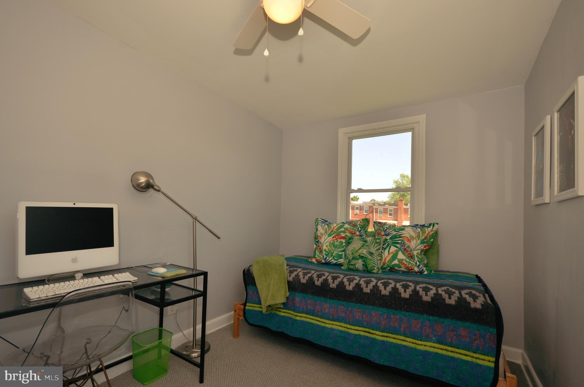 3665 Clarenell Road Baltimore, MD 21229 - Photo 13 of 42 Bedroom 2 with new carpet and ceiling fan