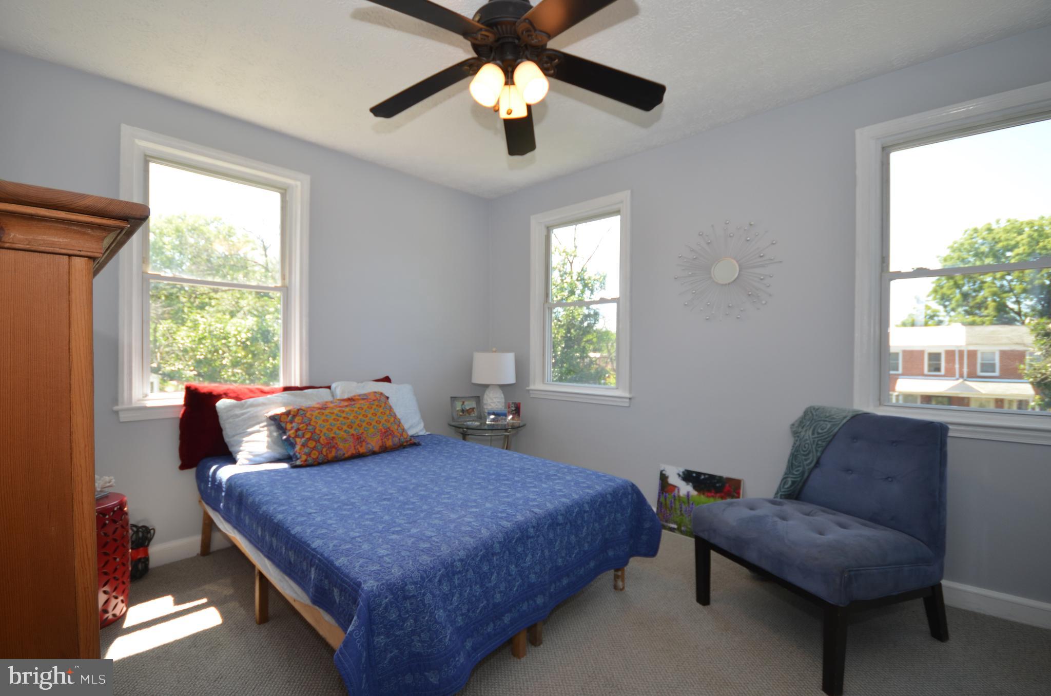 3665 Clarenell Road Baltimore, MD 21229 - Photo 5 of 42 Master bedroom with new carpet and ceiling fan