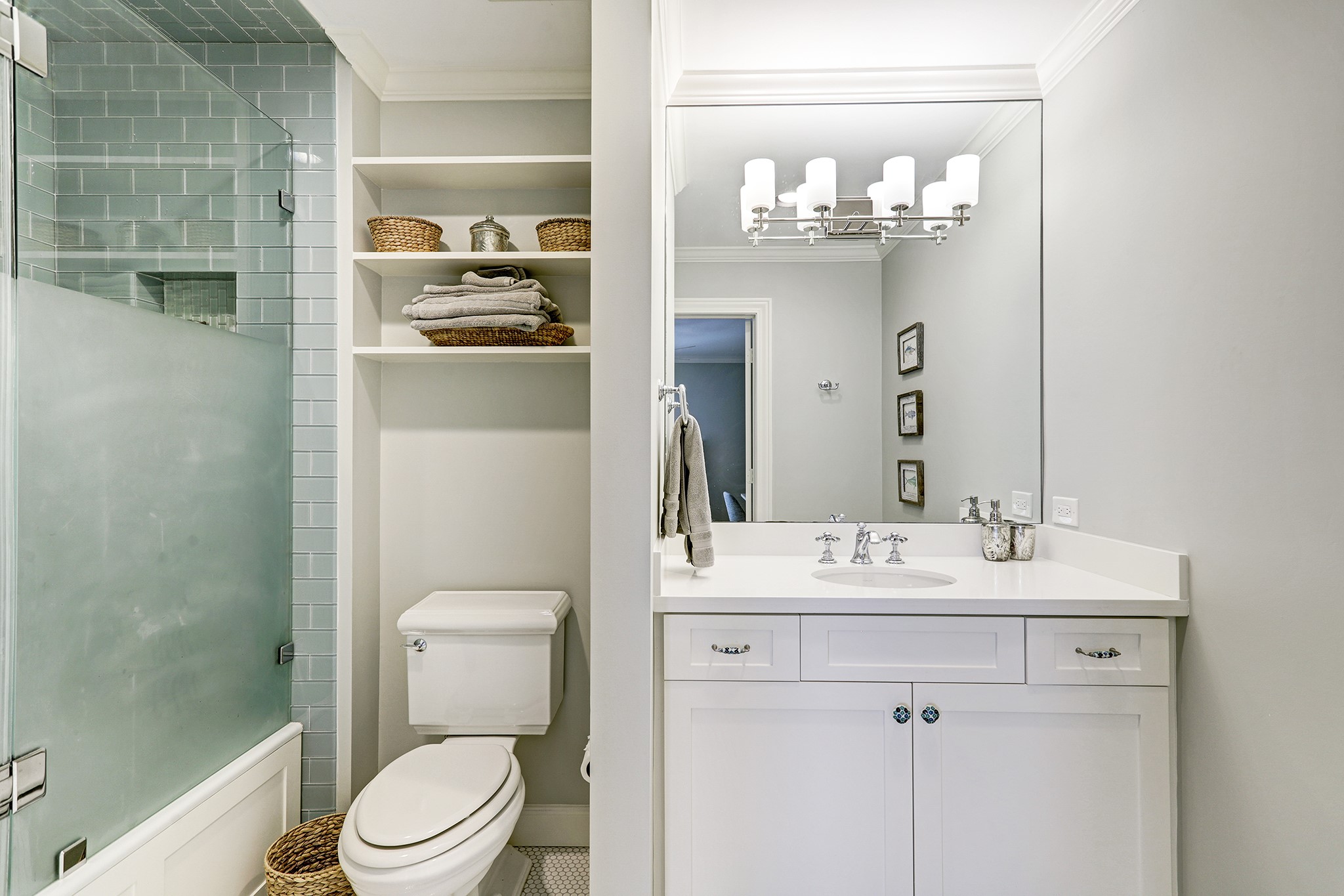 2829 Sunset Boulevard West University Place, TX 77005 - Photo 17 of 19 a bathroom with a sink a toilet and shower