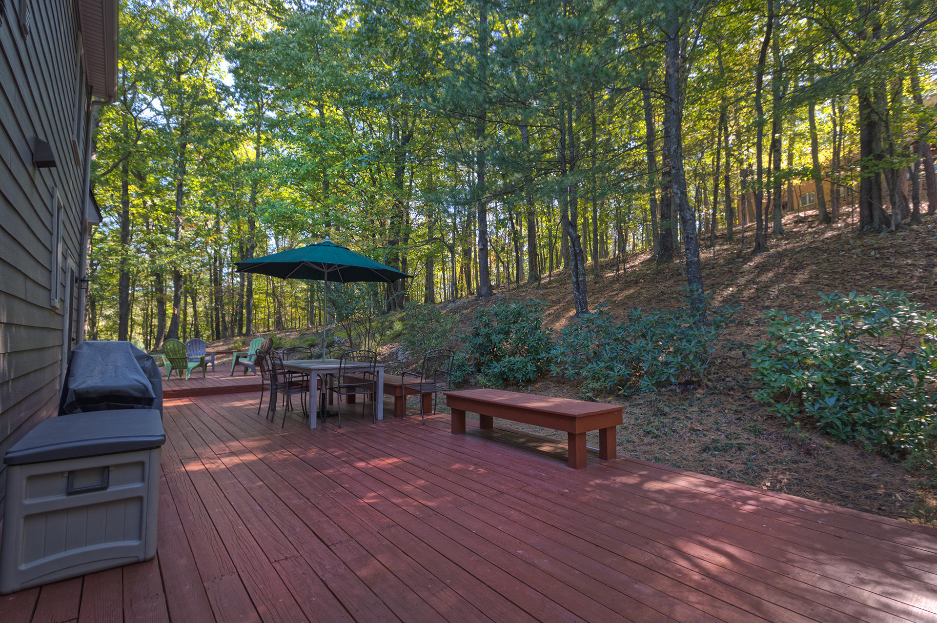 5233 Falcon Ridge Road Roanoke, VA 24018 - Photo 45 of 50 a view of a wooden chairs and table in patio