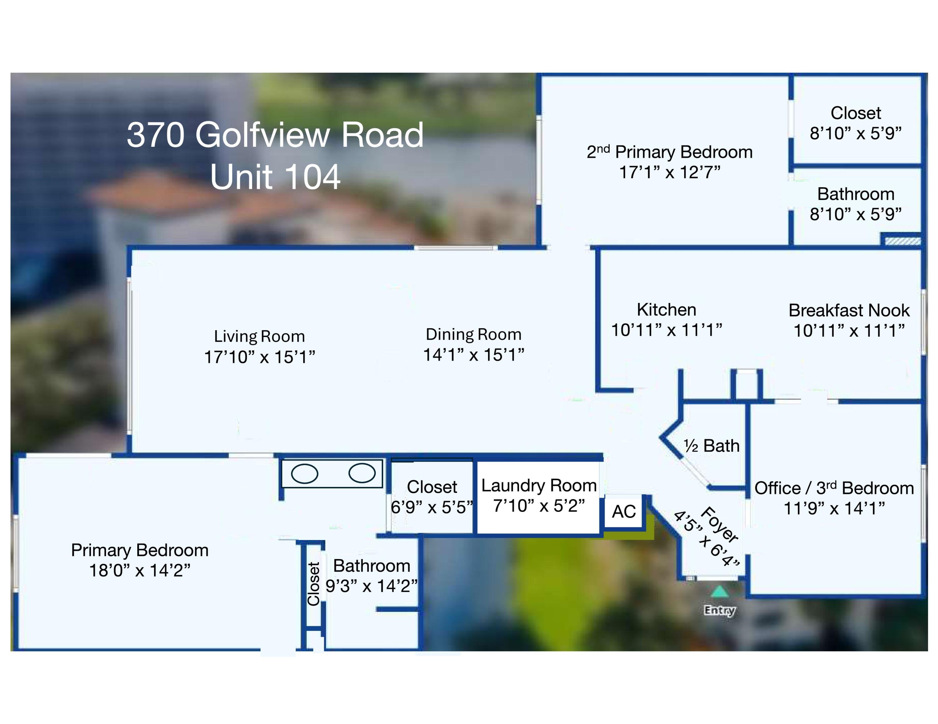 370 Golfview Road, Unit 104 North Palm Beach, FL 33408 - Photo 28 of 28 Floorplan