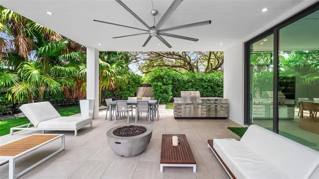 a living room with fireplace furniture and a flat screen tv