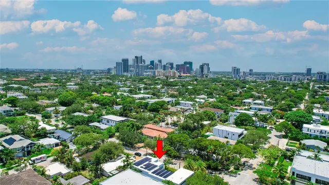 a view of a patio with chairs potted plants and a palm tree