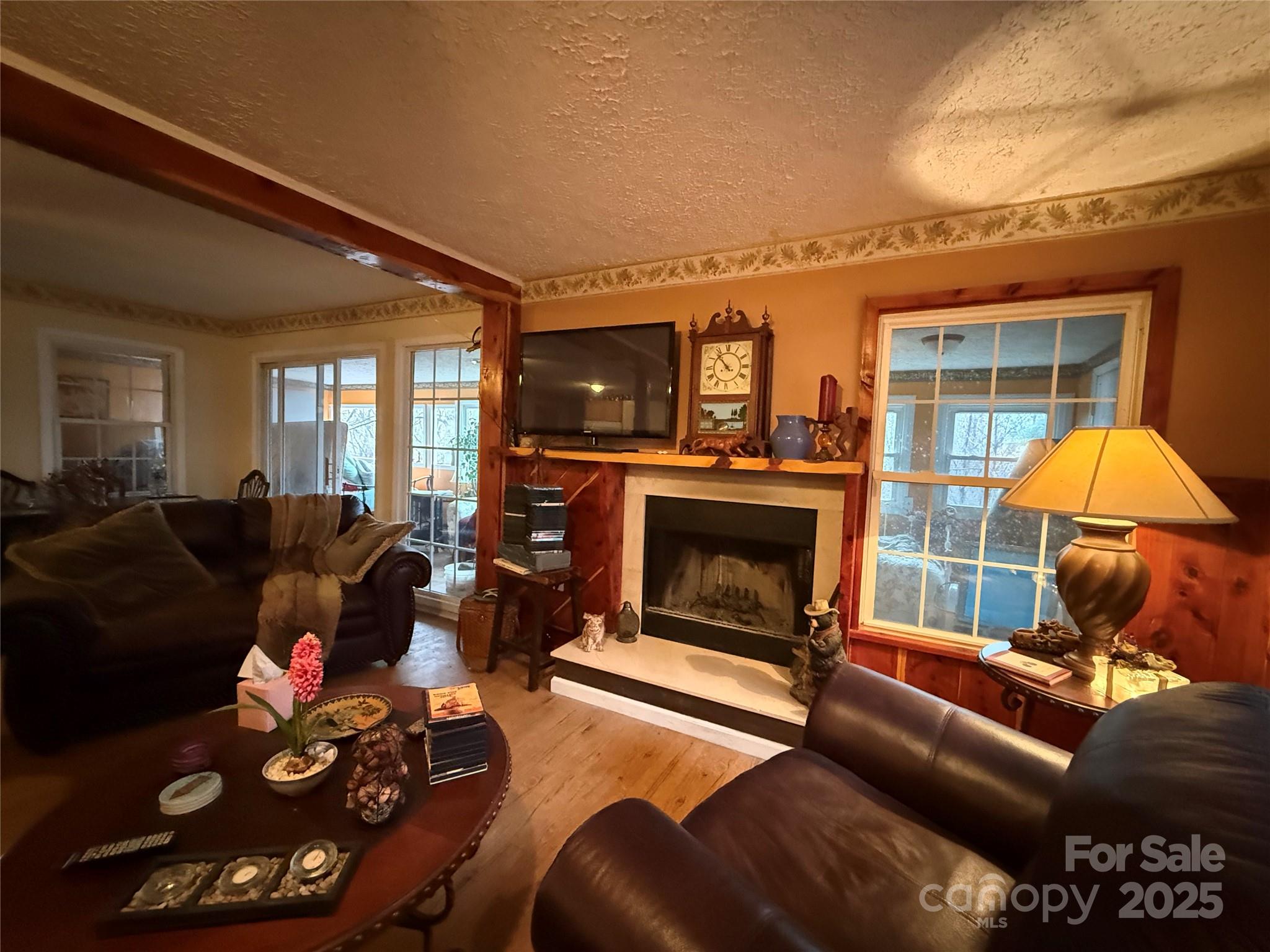 201 Mountain Vista Road Canton, NC 28716 - Photo 9 of 21 a living room with furniture and a fireplace