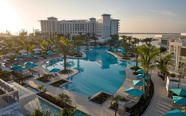 a view of a balcony with lake view