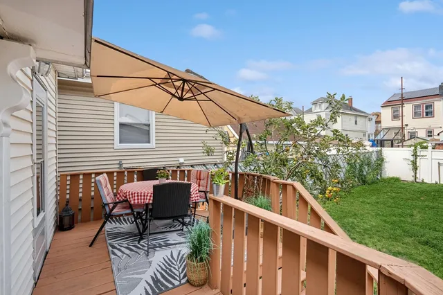 a view of balcony with patio