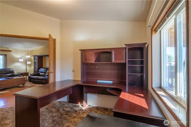 a room with furniture