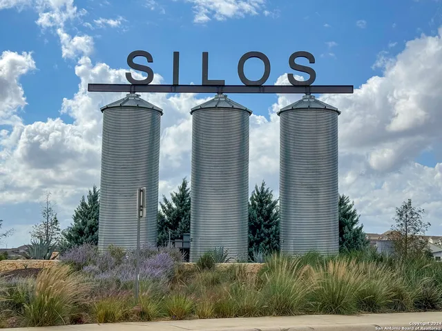 a couple of potted plants in front of a building