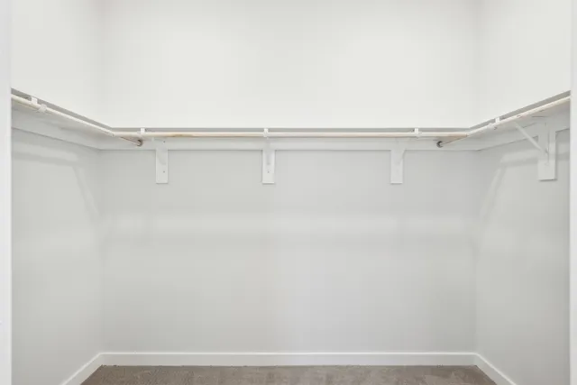 a view of small space with racks on the wall