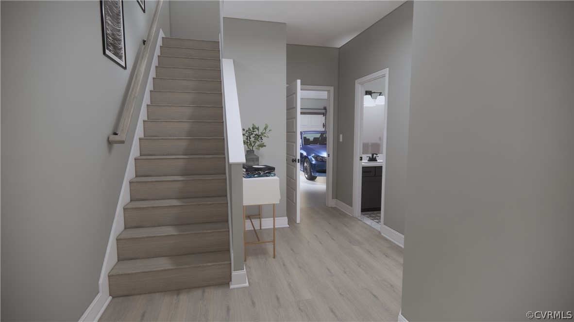 6941 Dunton Road Chesterfield, VA 23832 - Photo 2 of 7 a view of a hallway with wooden floor and entryway