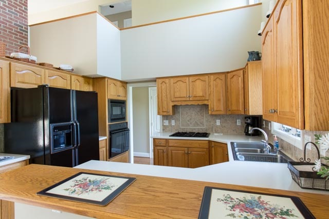 3213 Arrowhead Road Harrisonburg, VA 22801 - Photo 5 of 41 The lofty vaulted ceiling with windows above allows for natural light to stream into the kitchen.